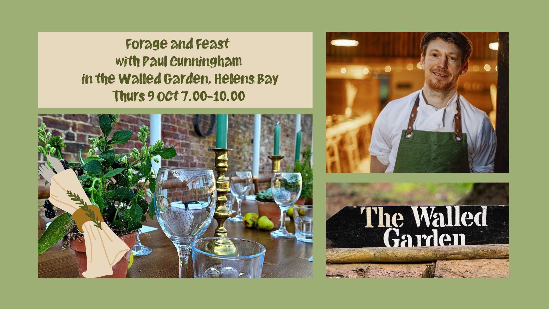  Forage and Feast with Paul Cunningham in the Walled Garden
