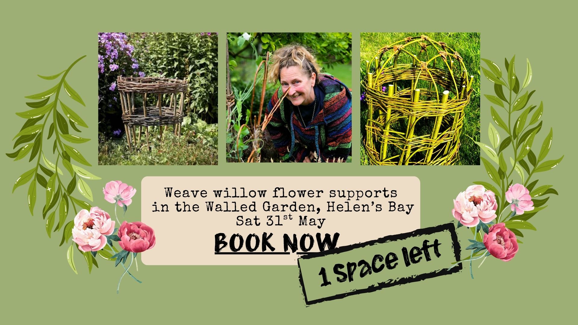 Weave Willow Flower Supports Workshop in the Walled Garden