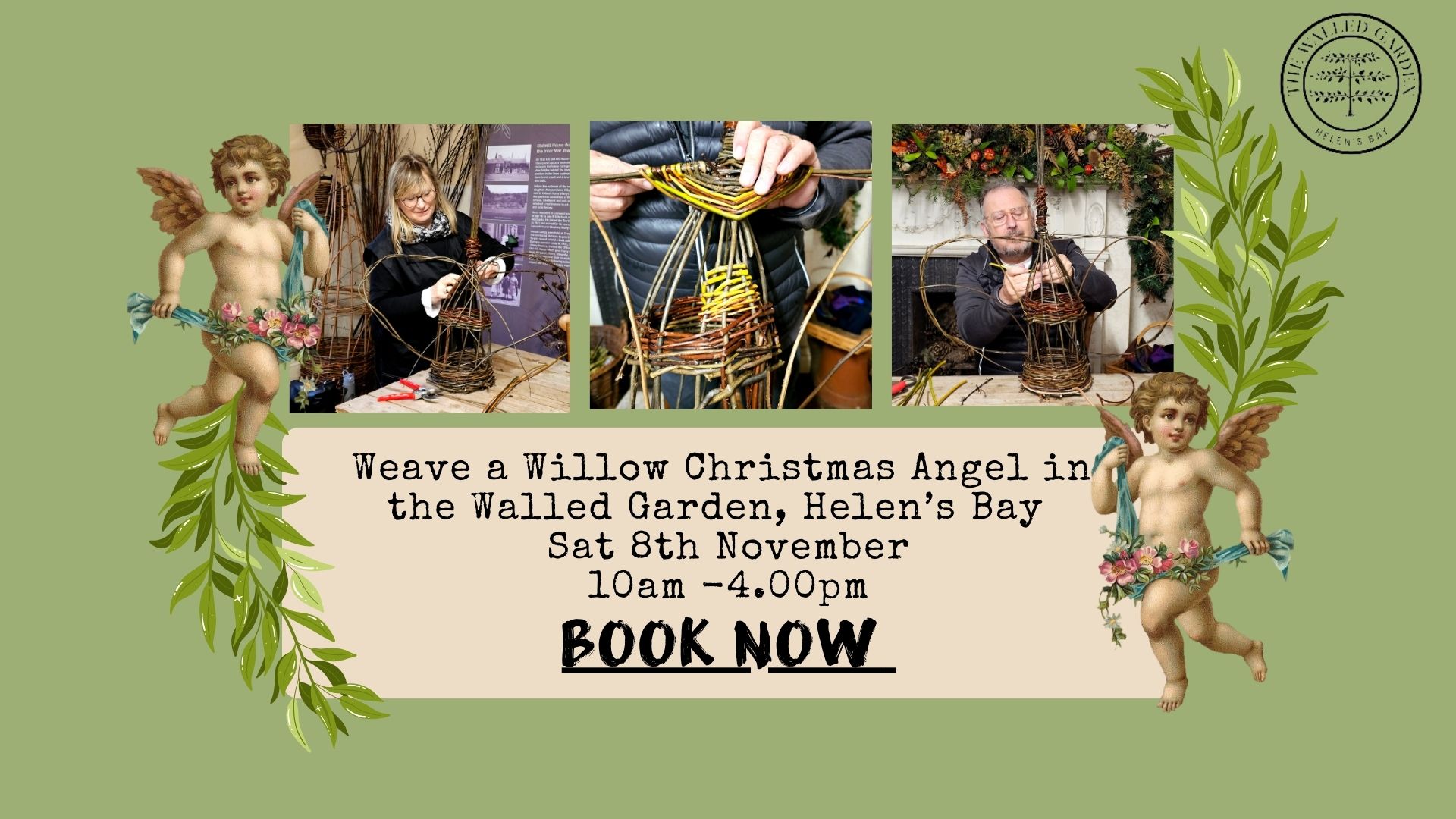 Weave a Willow Christmas Angel                                                        in the Walled Garden