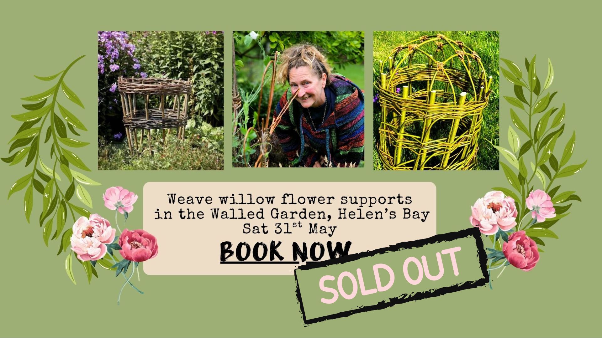 Weave Willow Flower Supports Workshop in the Walled Garden