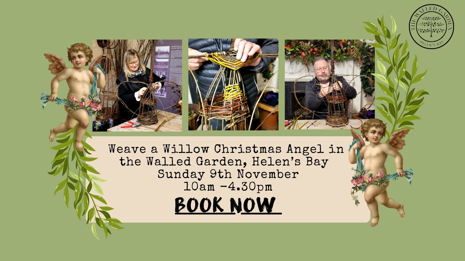 Weave a Willow Christmas Angel                                                                                                   in the Walled Garden