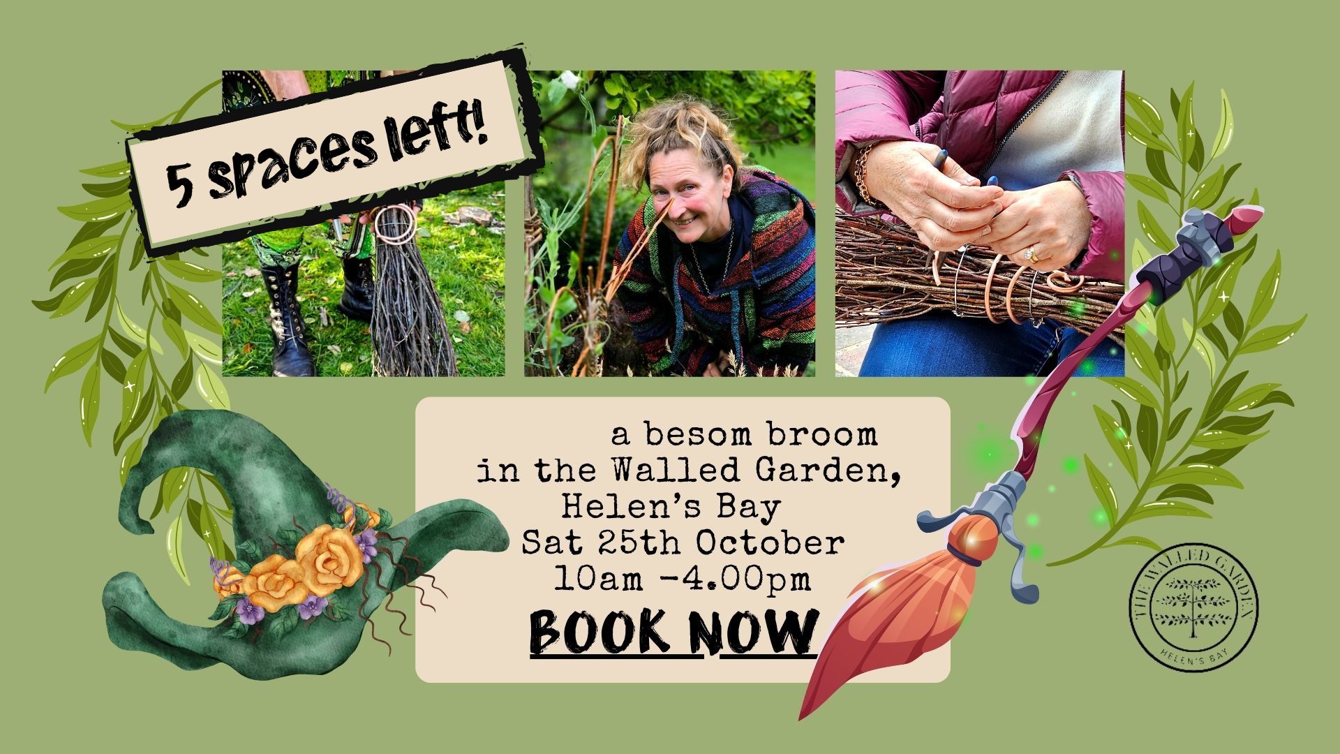 Make a Traditional Besom Broom                                         in the Walled Garden