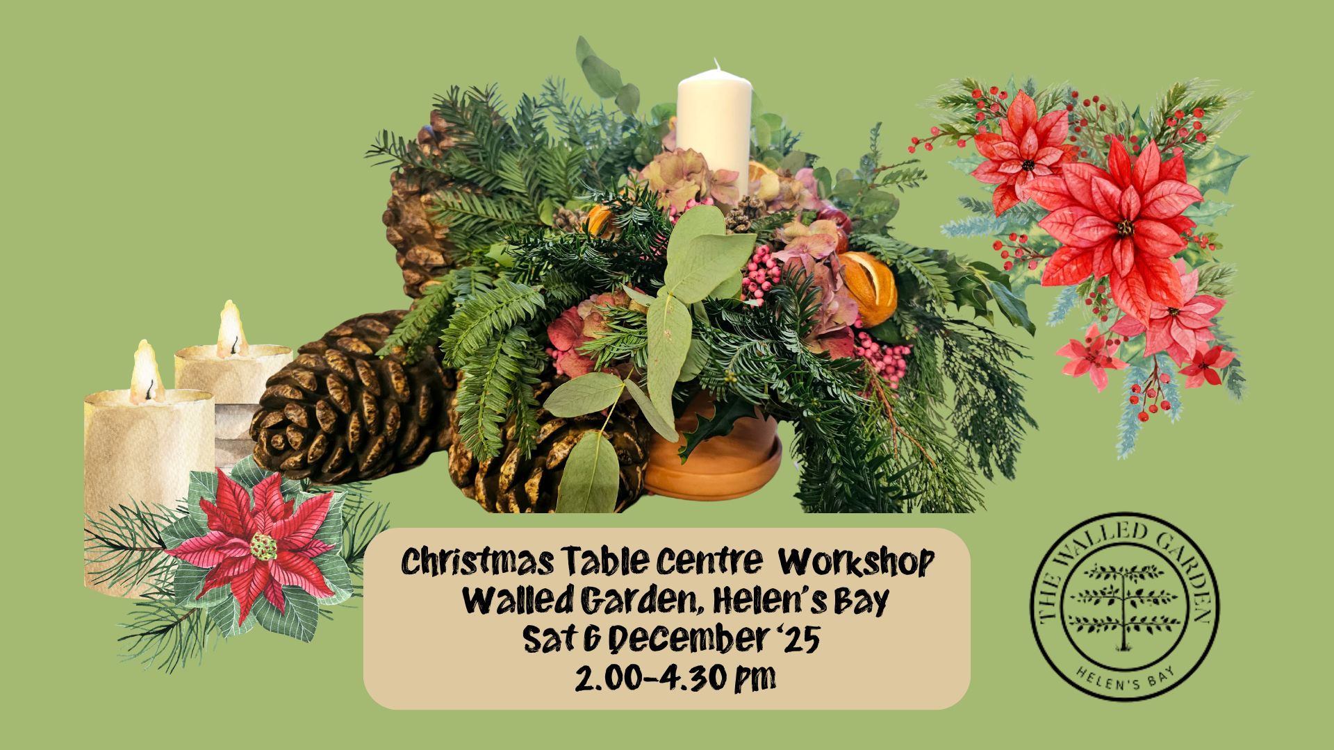 Christmas Table Centre Workshop in the Walled Garden