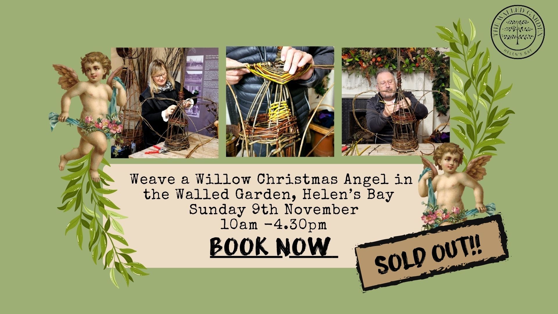 Weave a Willow Christmas Angel                                                                                                   in the Walled Garden