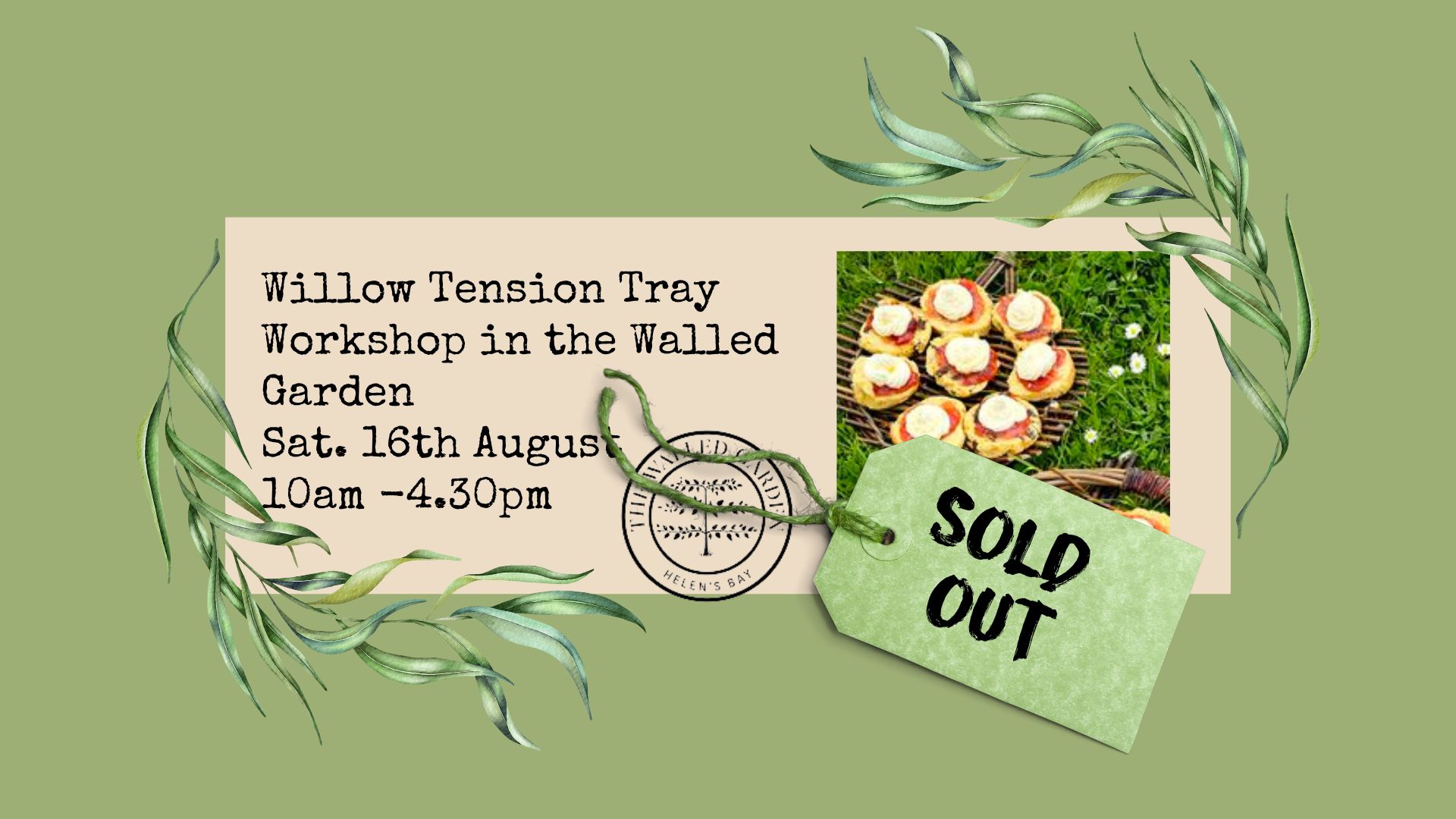 Weave a Willow Tension Tray/Platter                                                                            in the Walled Garden
