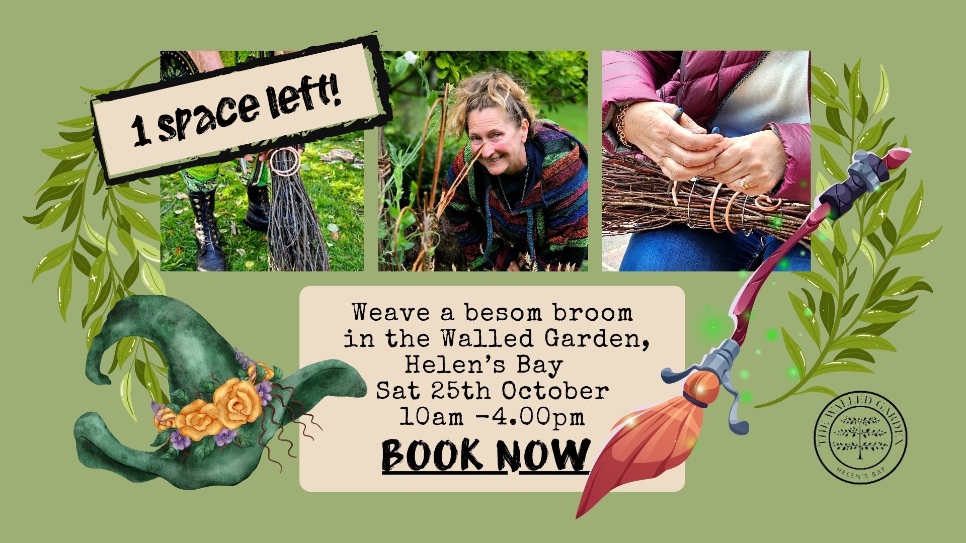 Make a Traditional Besom Broom                                         in the Walled Garden