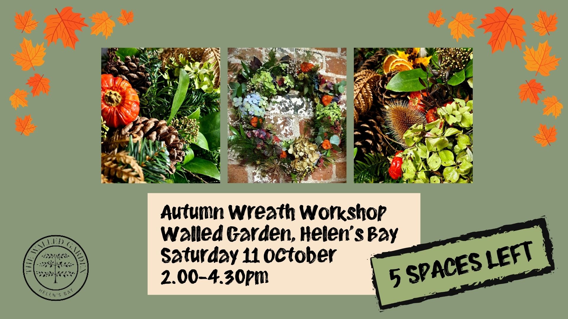 Autumn Wreath Workshop in the Walled Garden