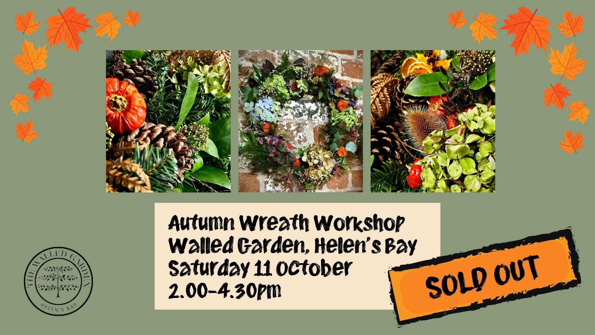 Autumn Wreath Workshop in the Walled Garden