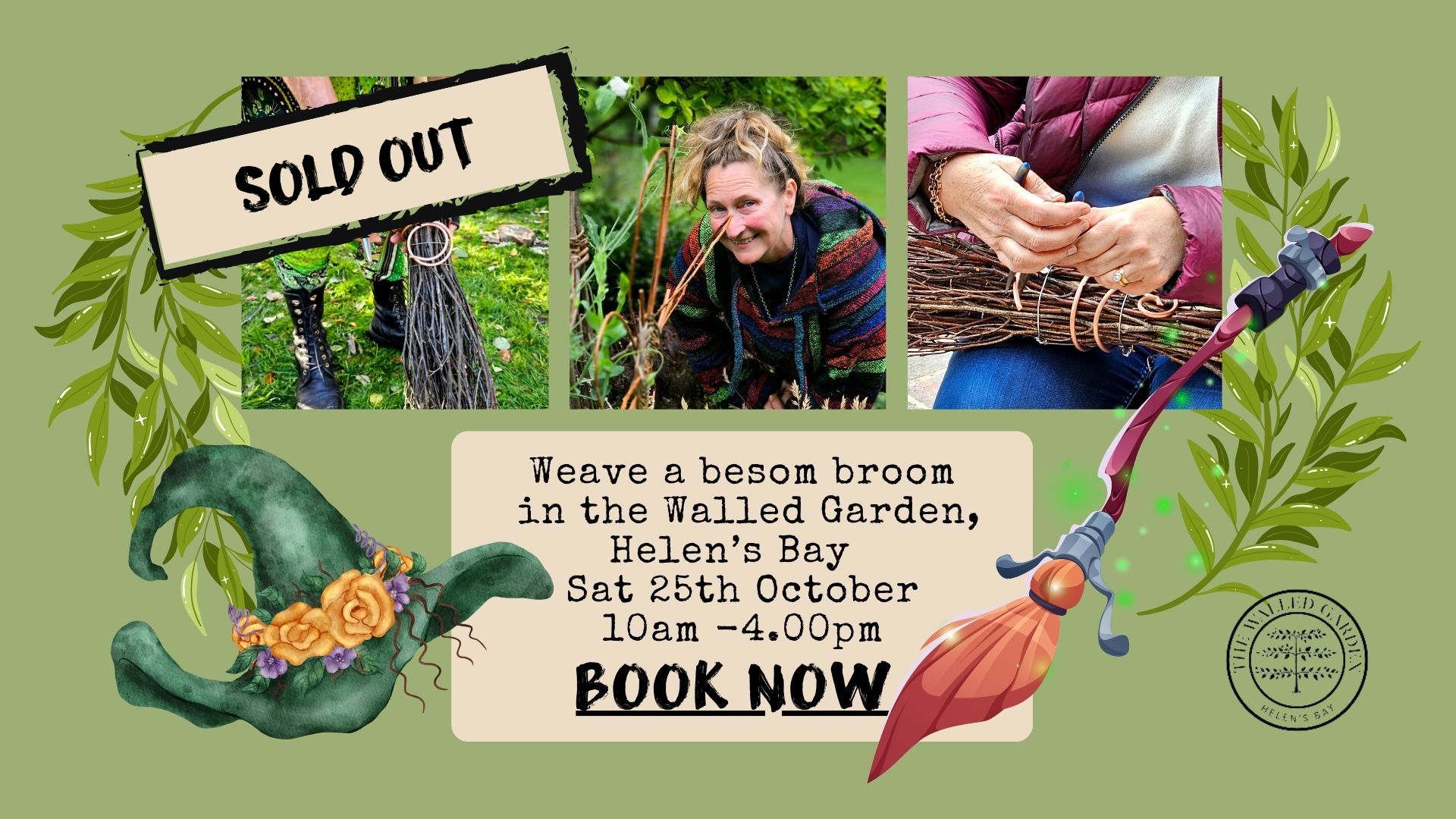 Make a Traditional Besom Broom                                         in the Walled Garden
