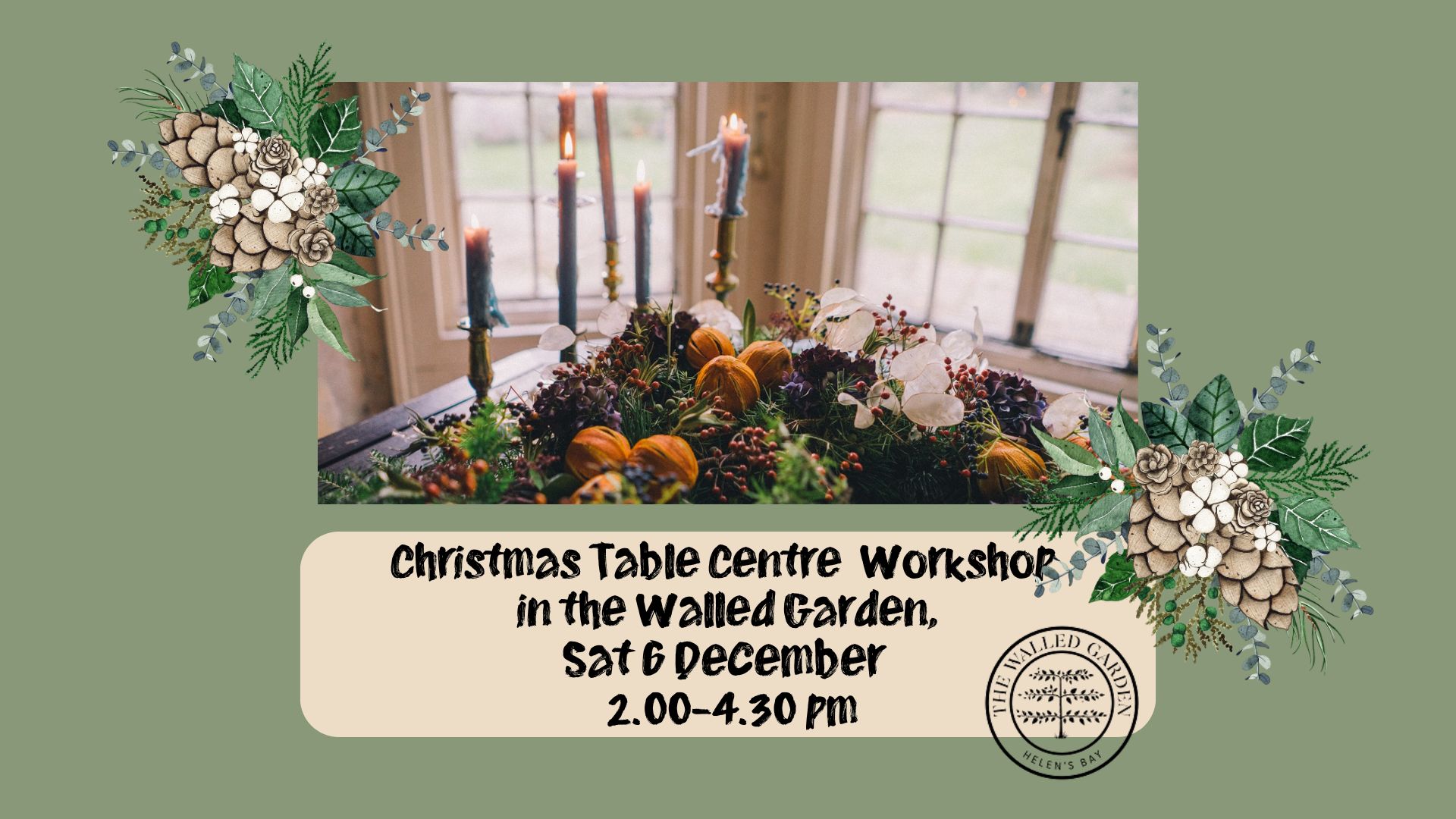 Christmas Table Centre Workshop in the Walled Garden