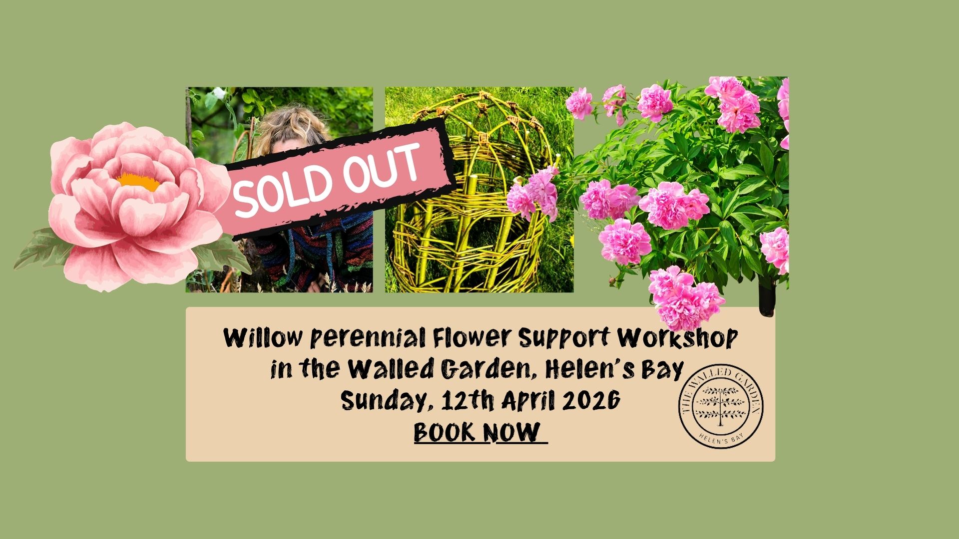 Weave a Willow Perennial Flower Support in the Walled Garden