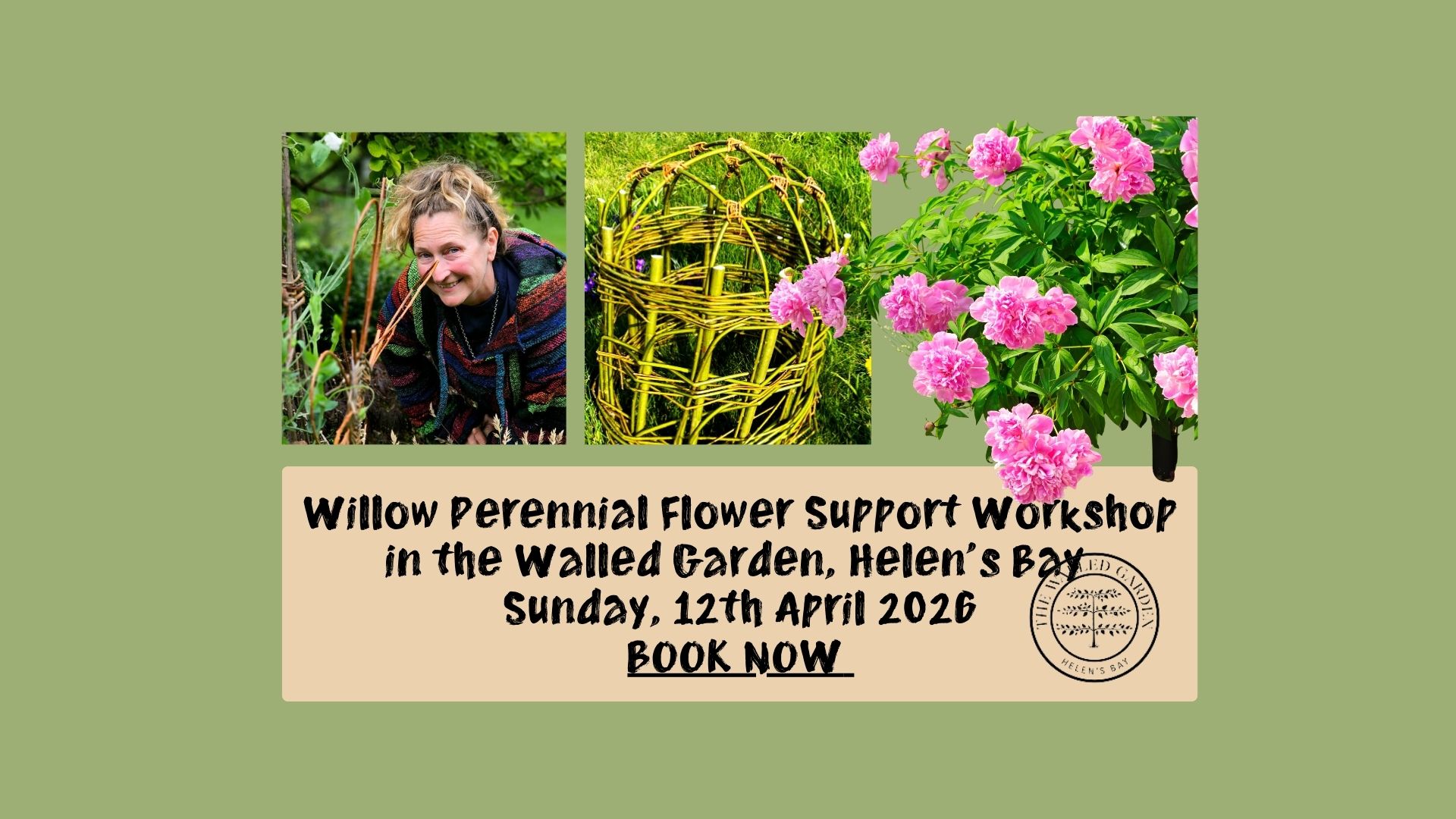 Weave a Willow Perennial Flower Support in the Walled Garden