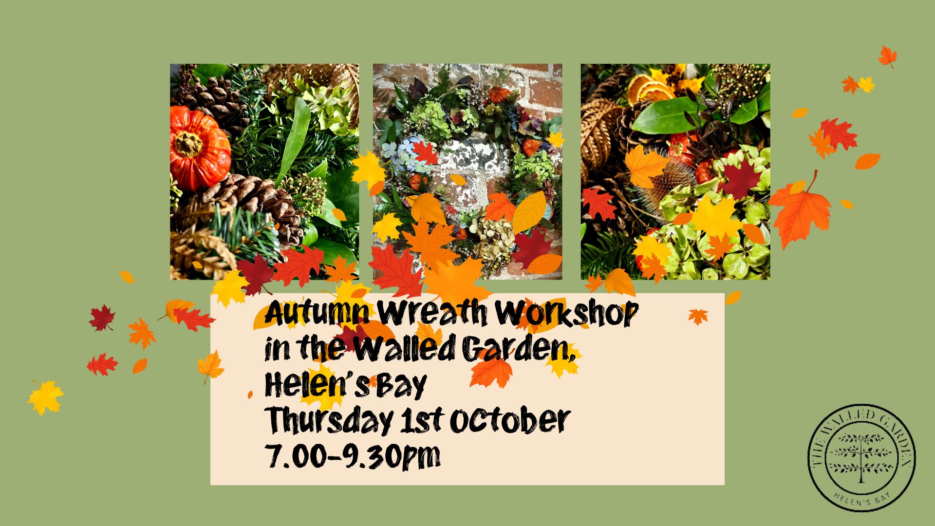 Autumn Wreath Workshop in the Walled Garden