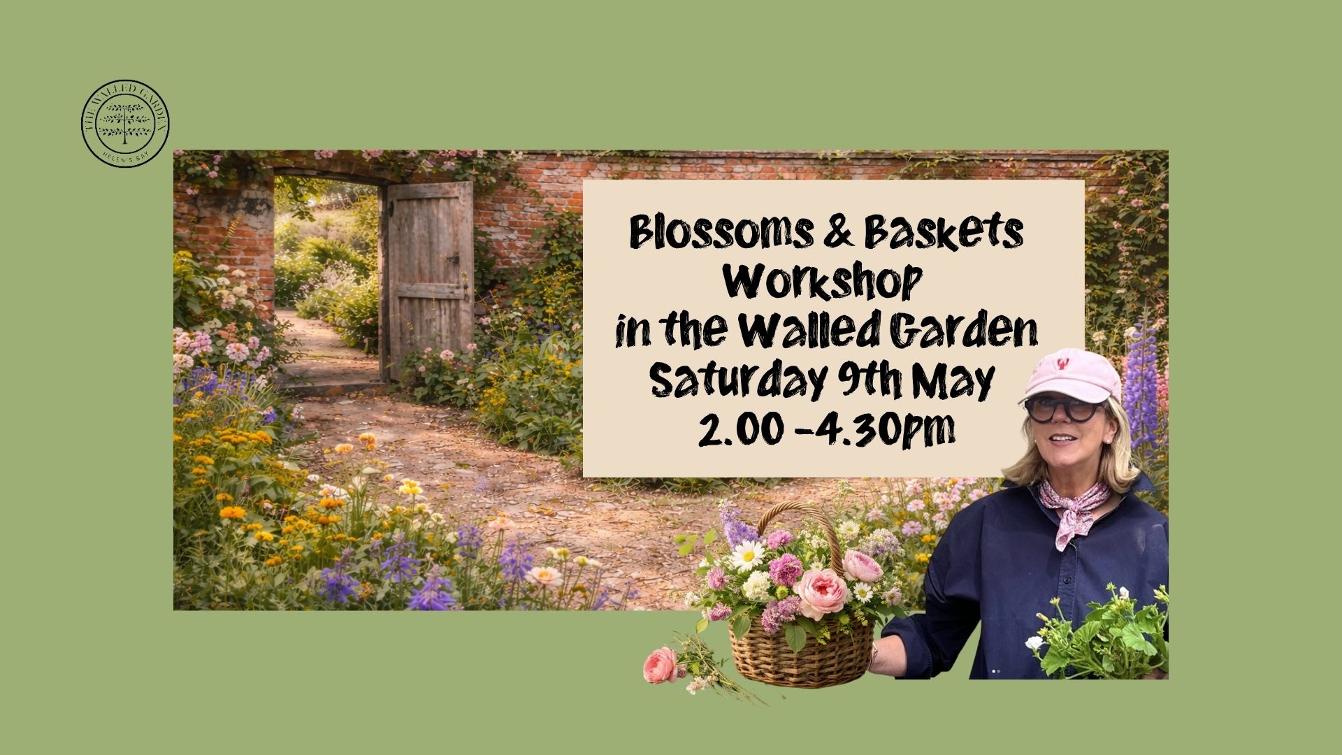 Blossoms and Baskets Workshop in the Walled Garden