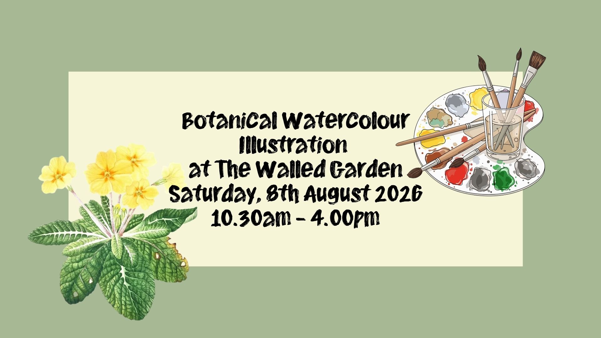 Botanical Watercolour Illustration at the Walled Garden