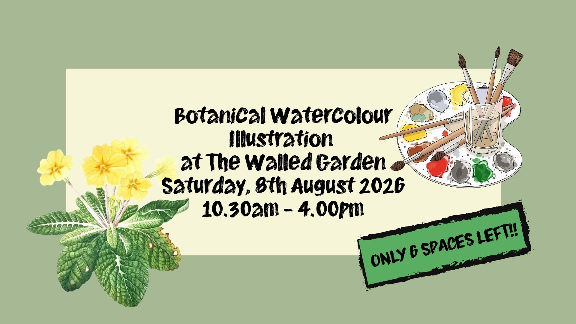 Botanical Watercolour Illustration at the Walled Garden