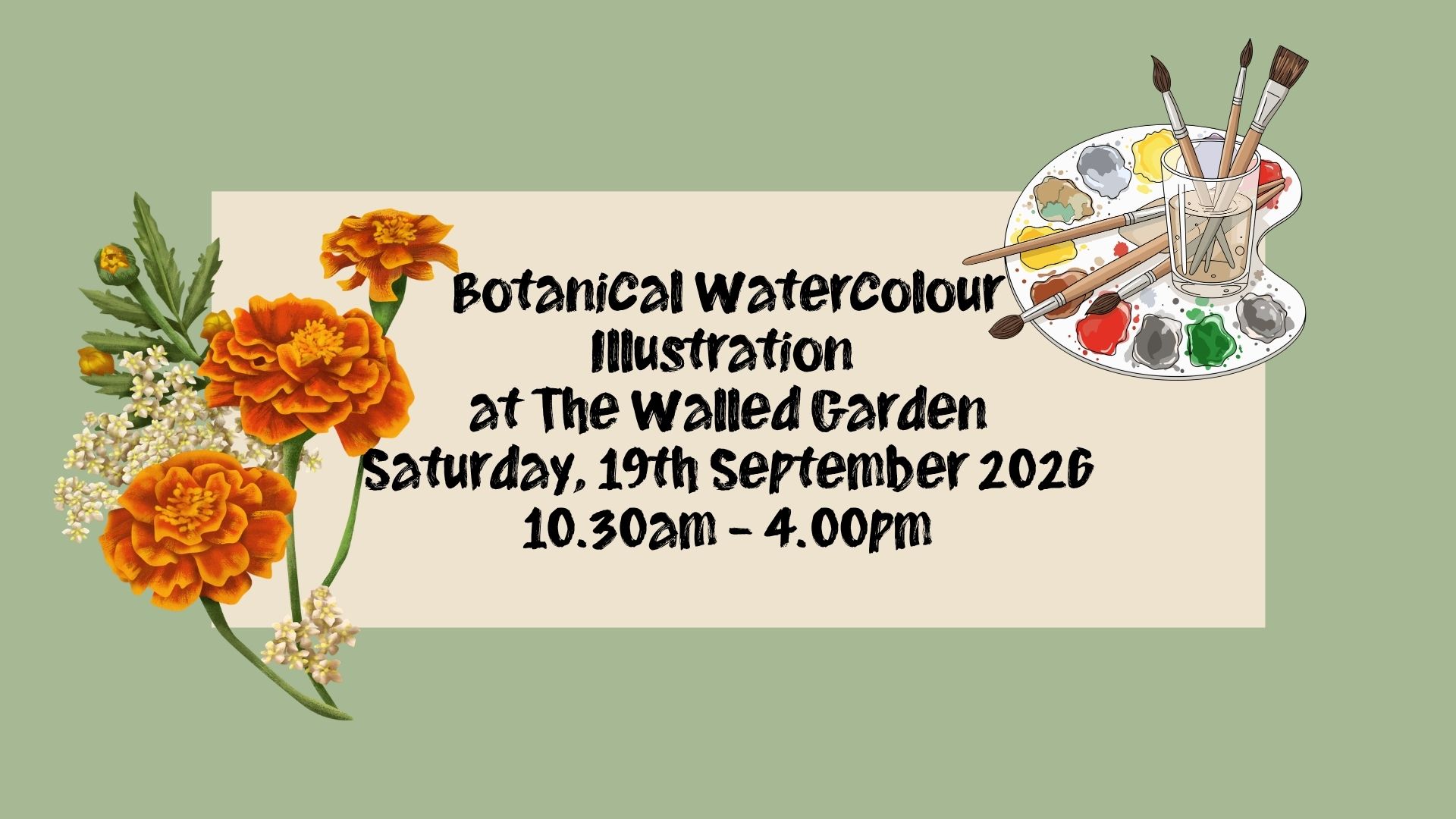 Botanical Watercolour Illustration at the Walled Garden