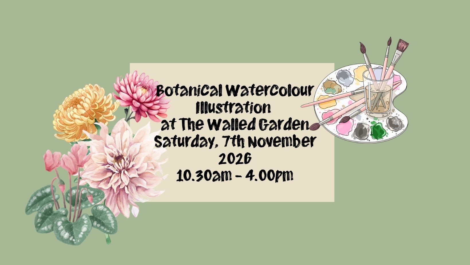 Botanical Watercolour Illustration at The Walled Garden