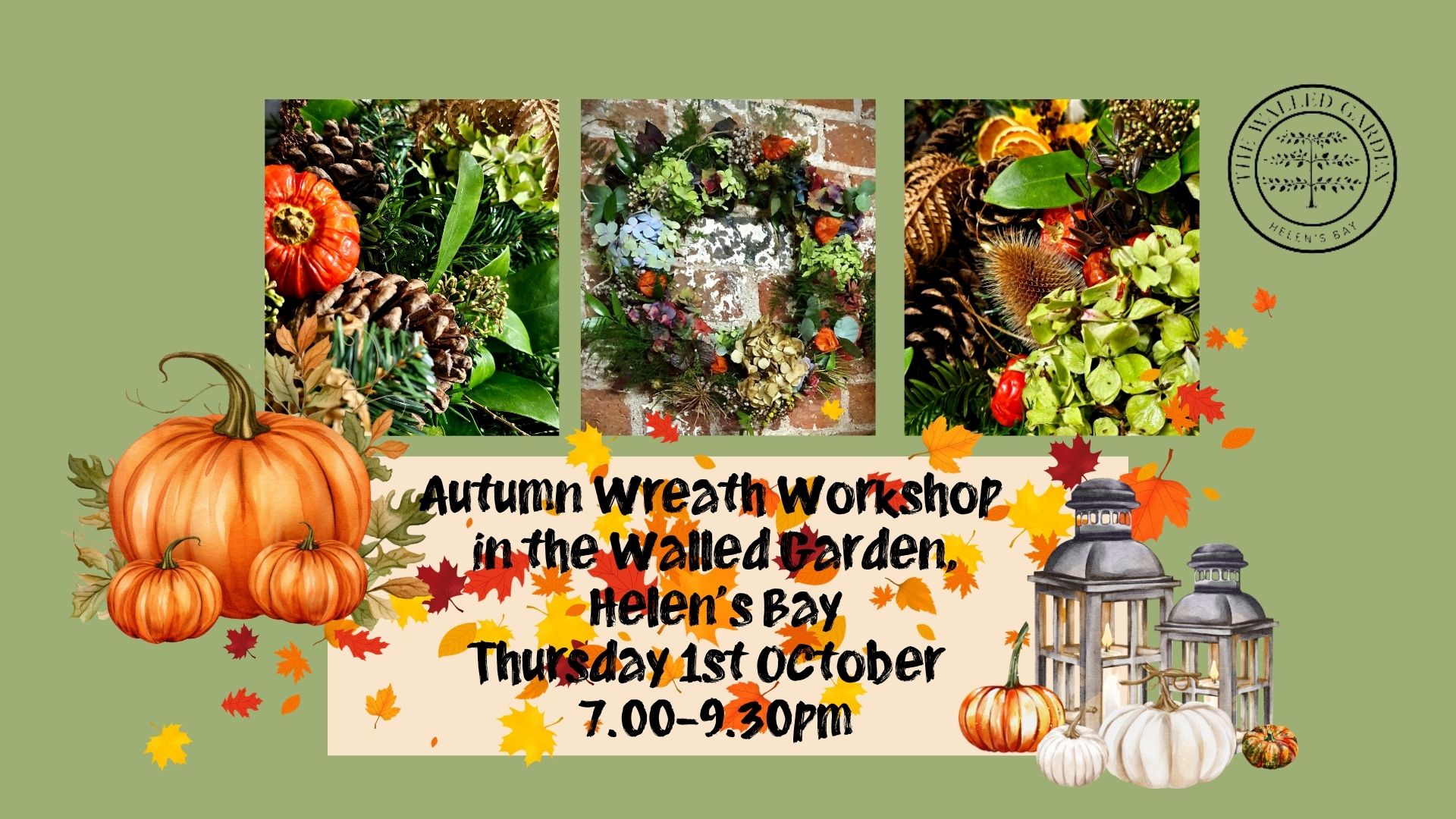 Autumn Wreath Workshop in the Walled Garden