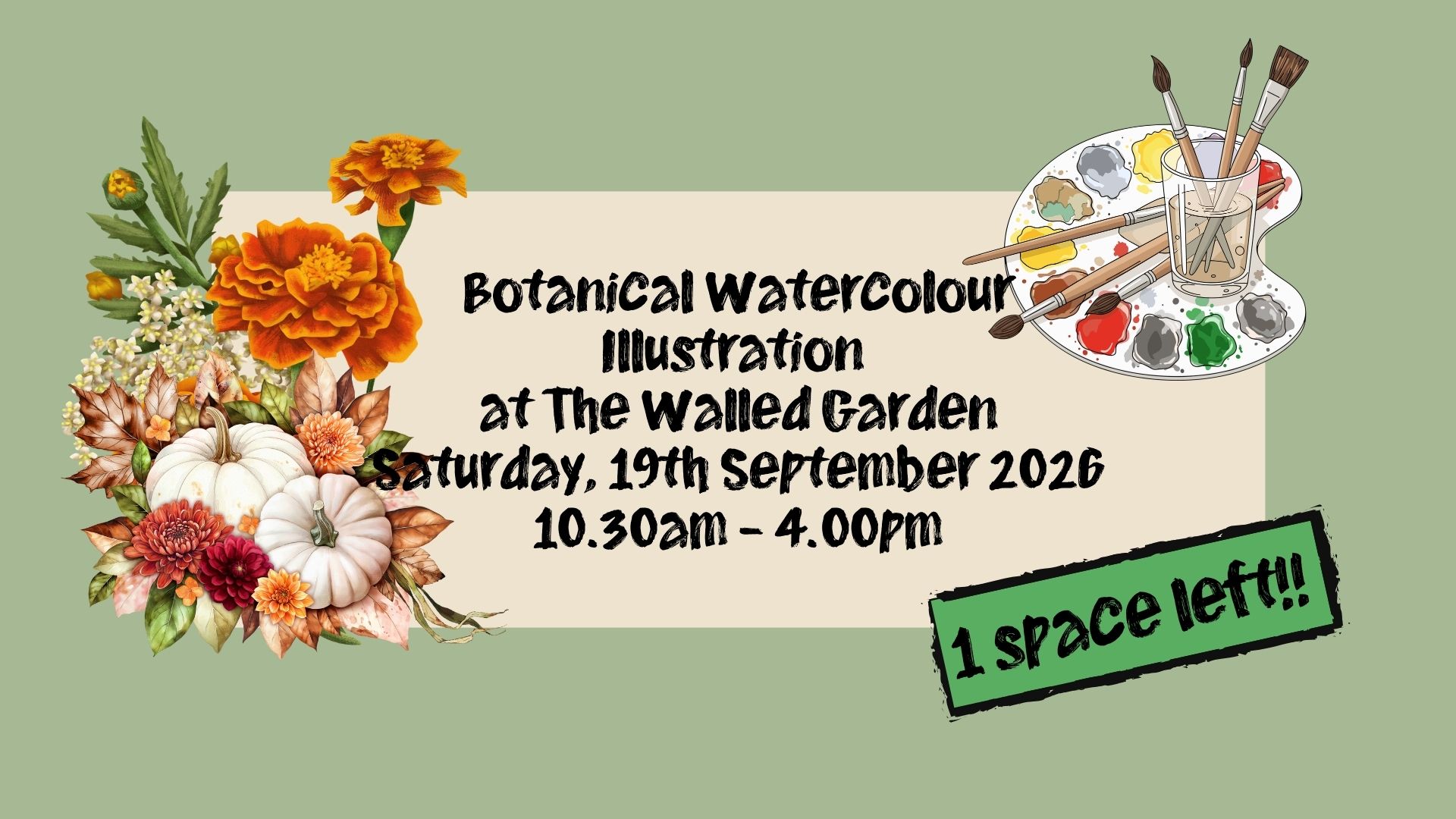Botanical Watercolour Illustration at the Walled Garden