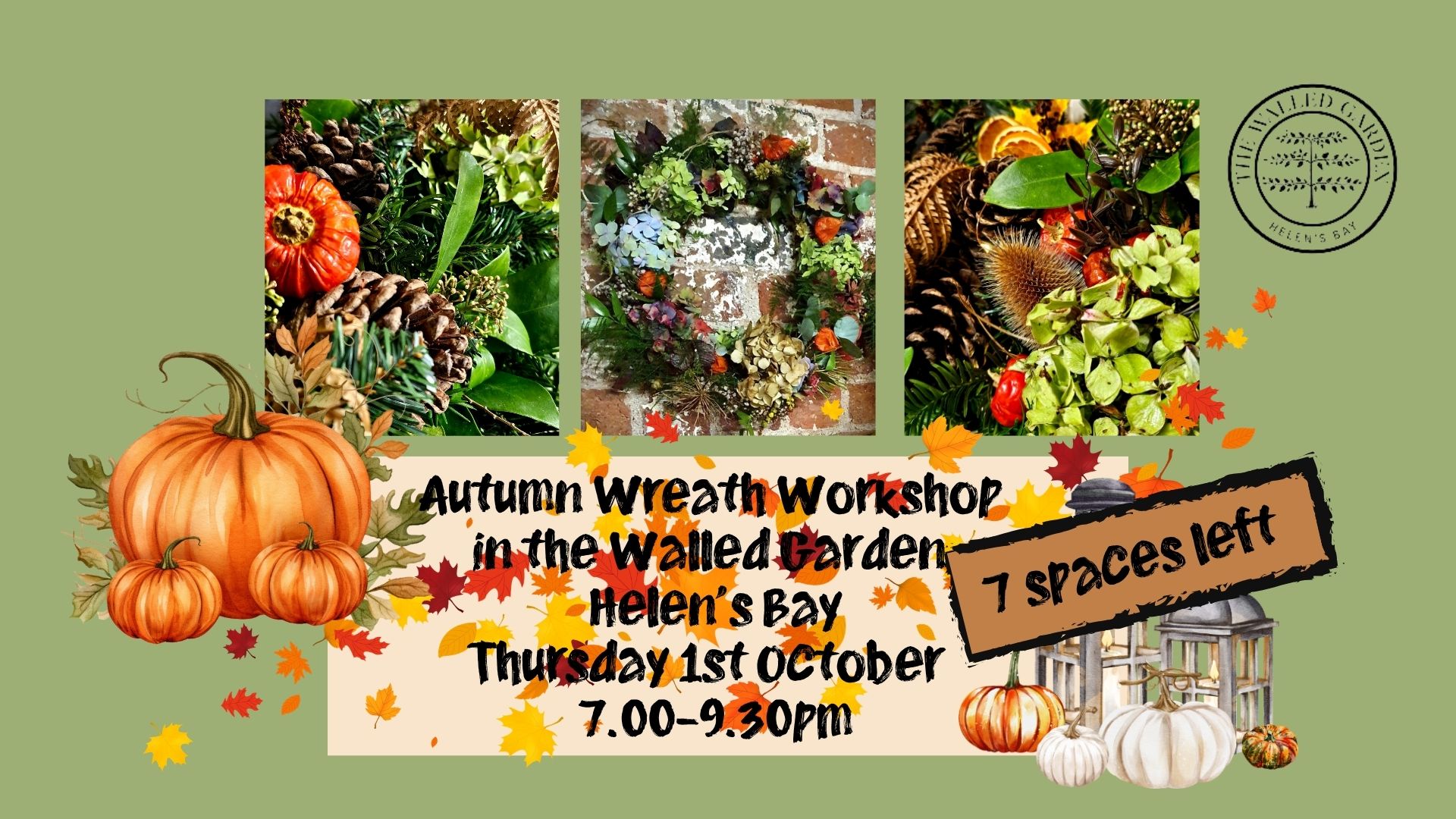 Autumn Wreath Workshop in the Walled Garden