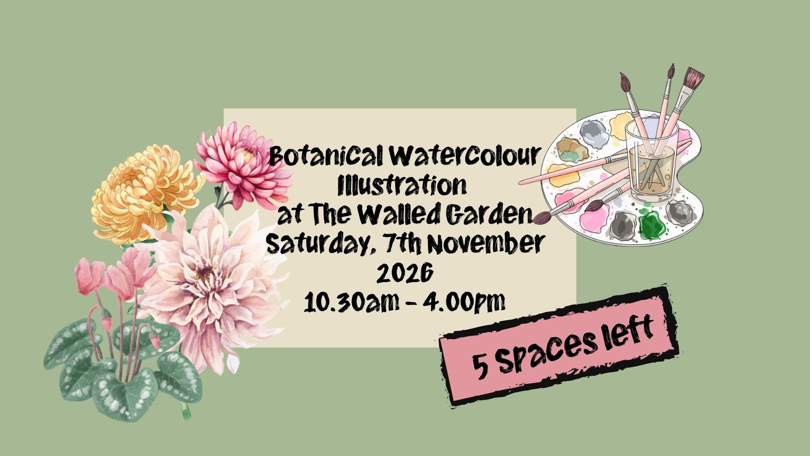 Botanical Watercolour Illustration at The Walled Garden