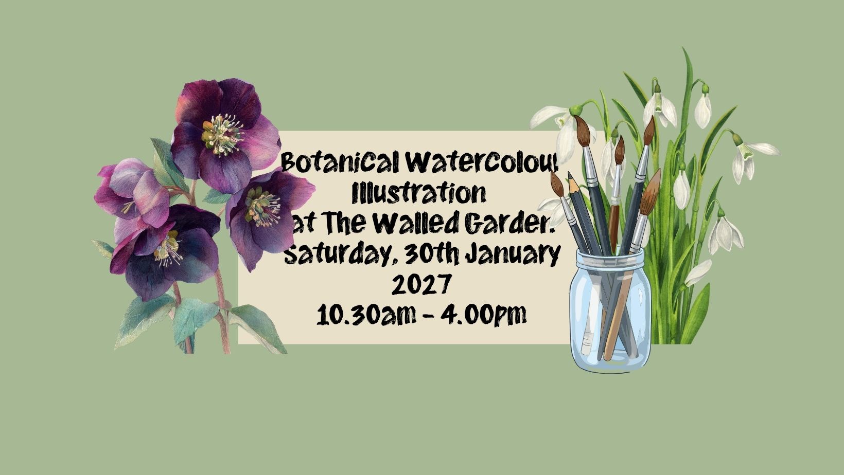 Botanical Watercolour Illustration at The Walled Garden