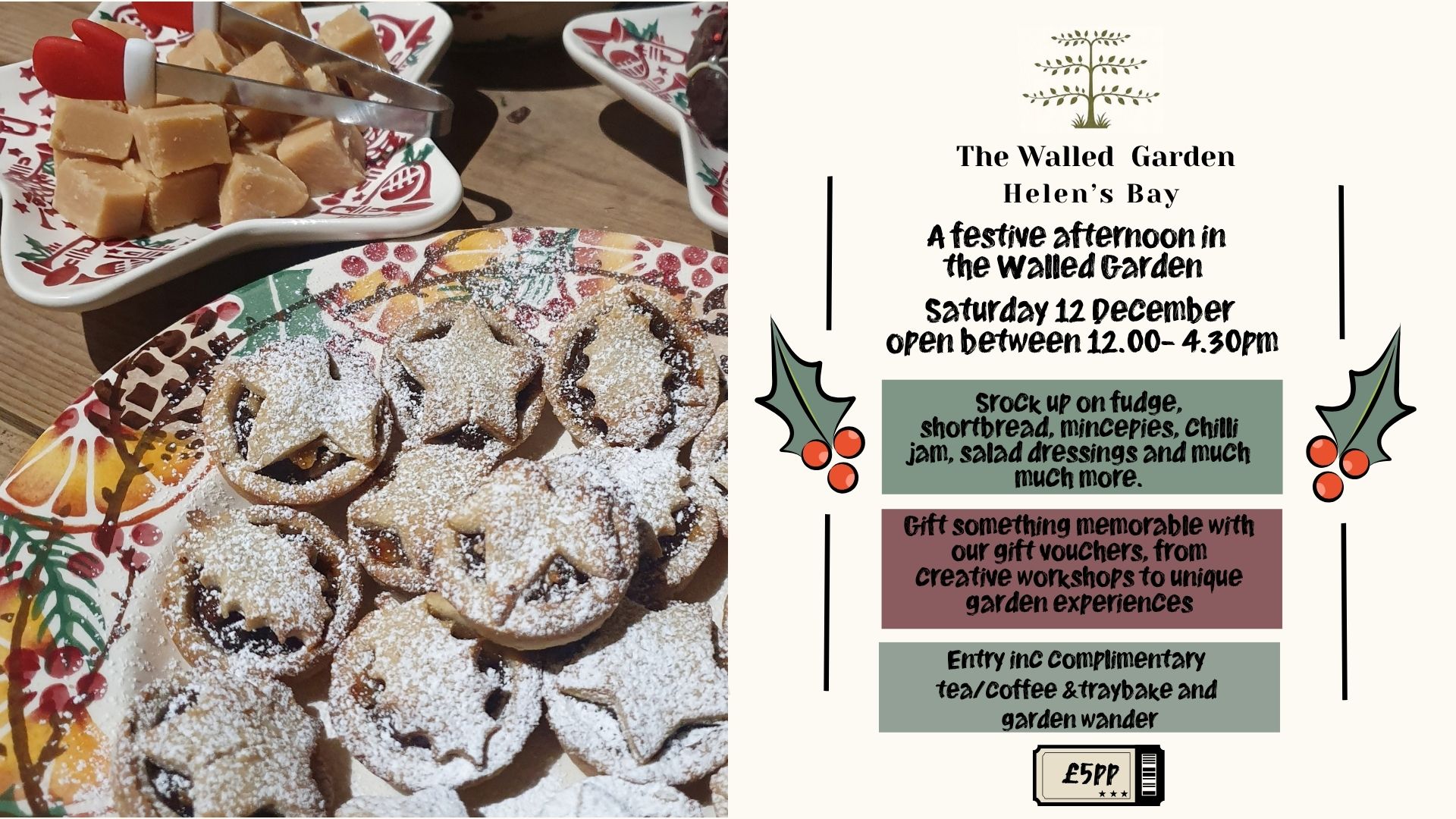 A Festive Afternoon in the Glasshouse at The Walled Garden
