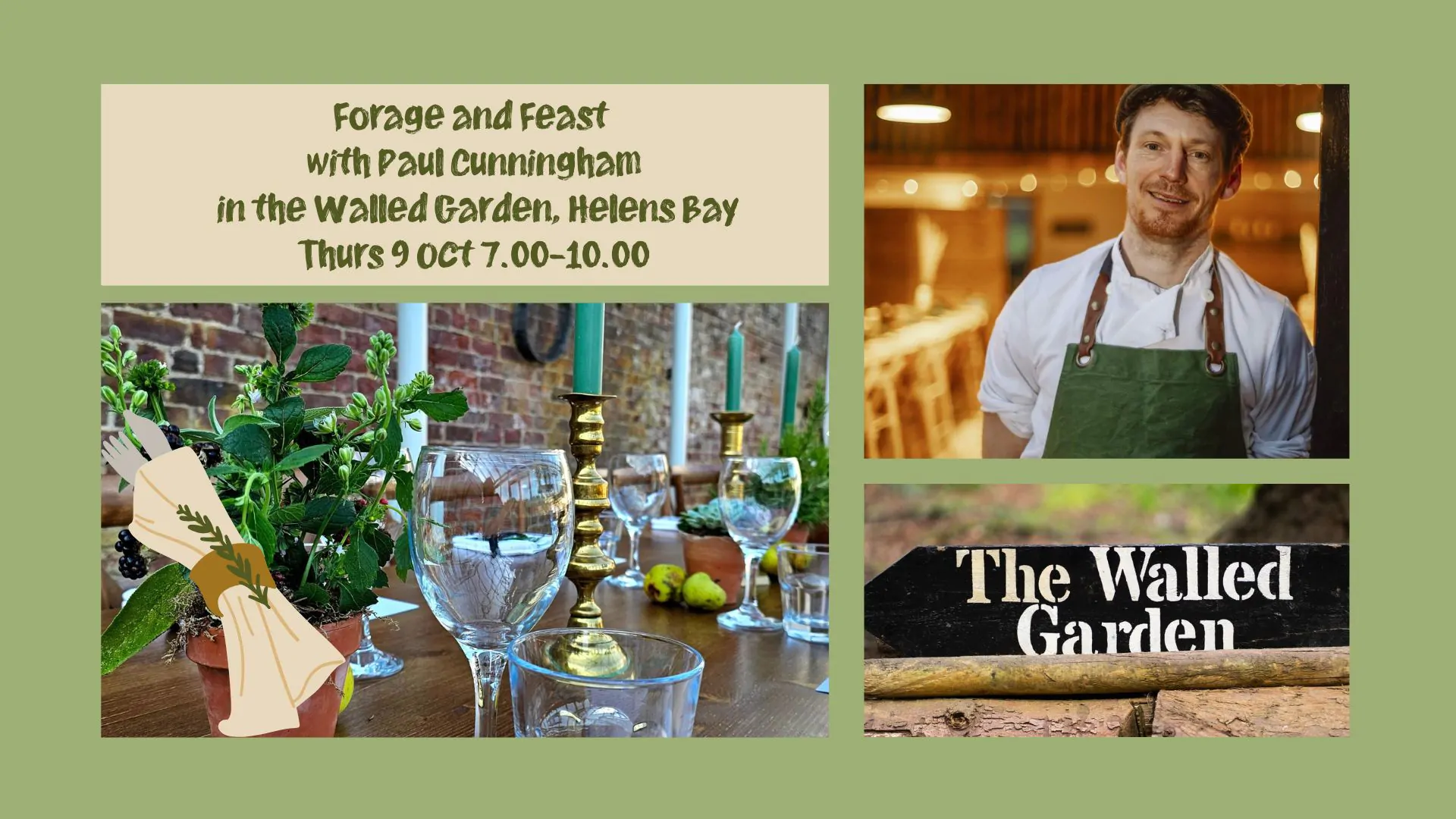  Forage and Feast with Paul Cunningham in the Walled Garden
