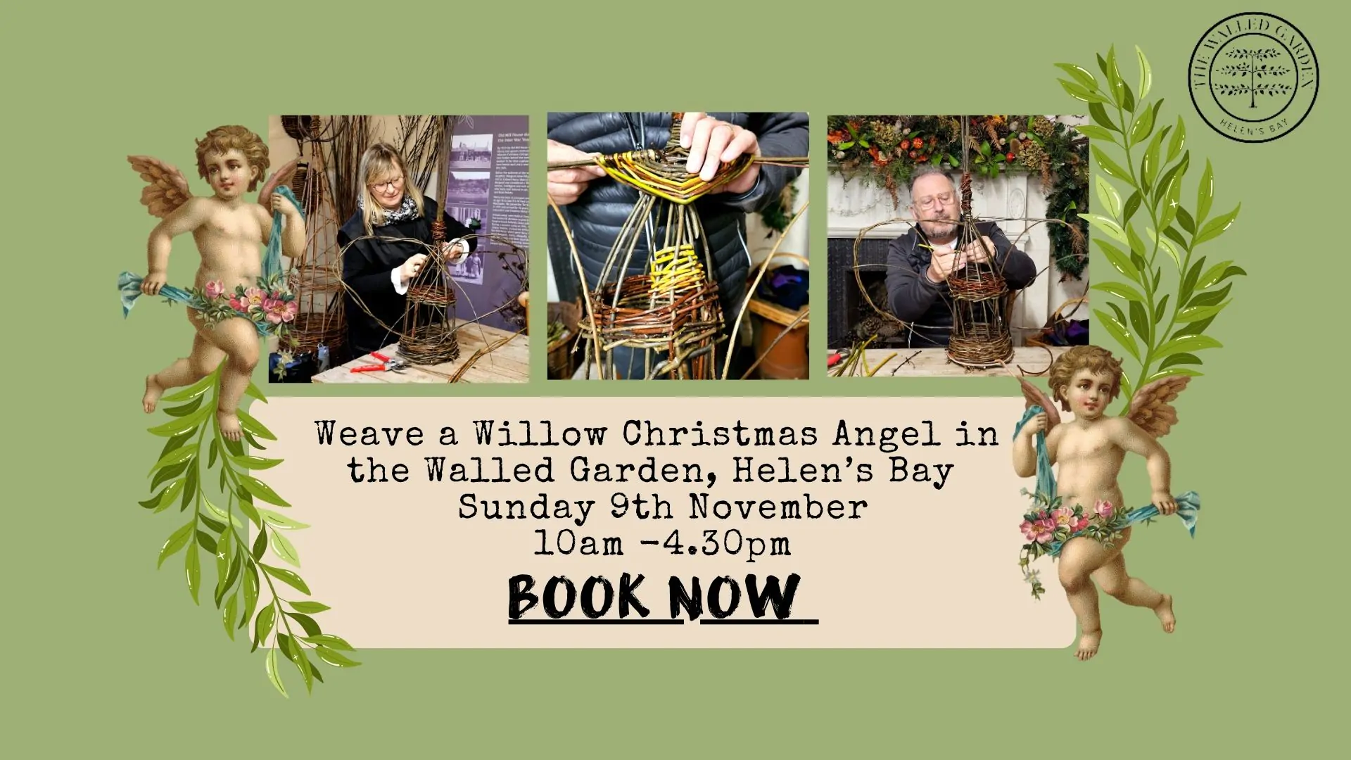 Weave a Willow Christmas Angel                                                                                                   in the Walled Garden