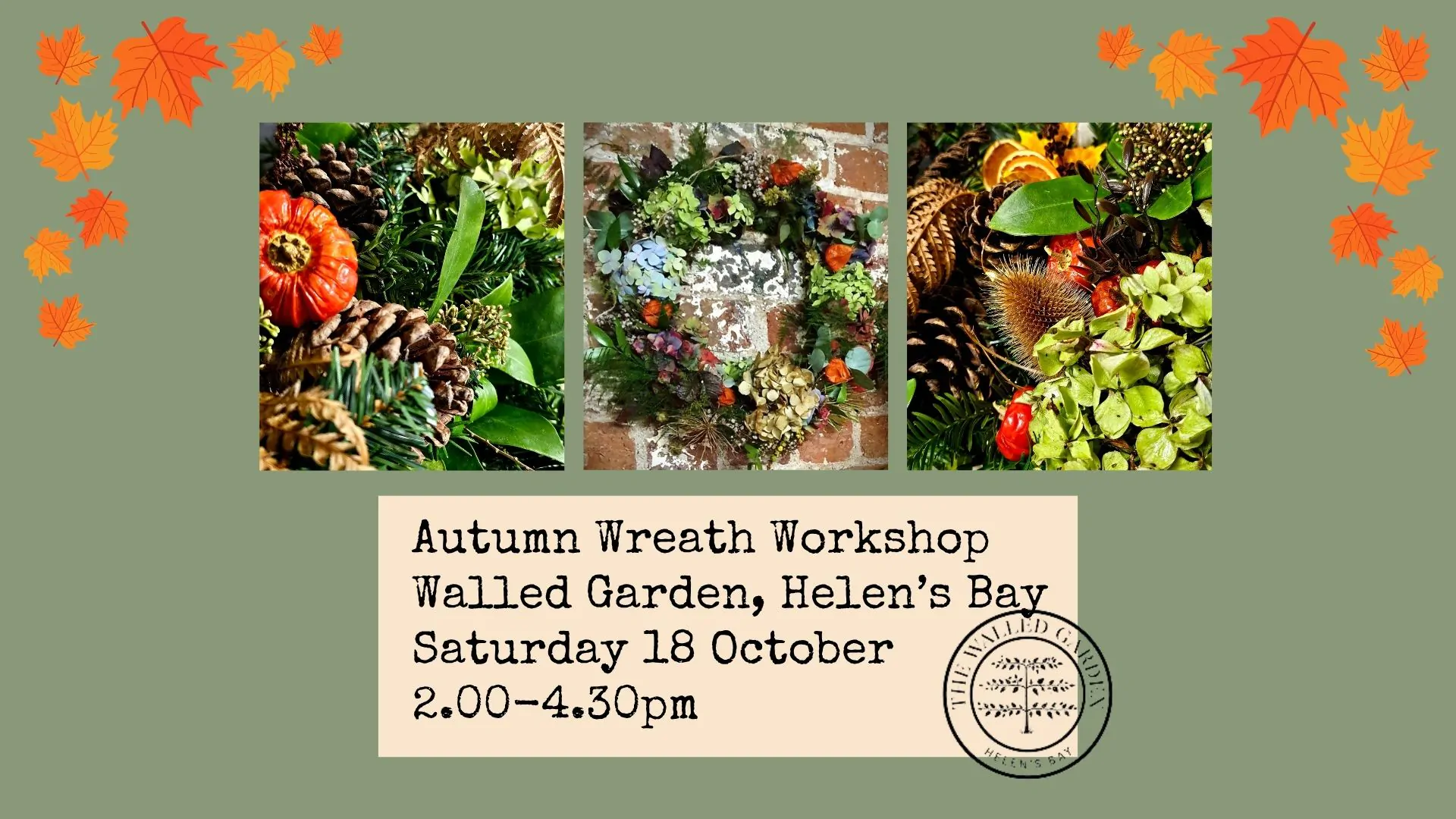 Autumn Wreath Workshop in the Walled Garden